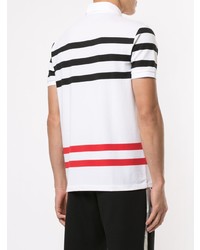 weißes horizontal gestreiftes Polohemd von Polo Ralph Lauren