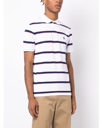 weißes horizontal gestreiftes Polohemd von Polo Ralph Lauren