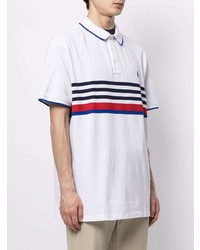 weißes horizontal gestreiftes Polohemd von Polo Ralph Lauren