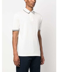 weißes horizontal gestreiftes Polohemd von Emporio Armani