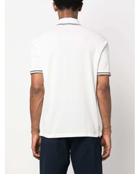 weißes horizontal gestreiftes Polohemd von Emporio Armani