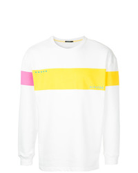 weißes horizontal gestreiftes Sweatshirt von GUILD PRIME