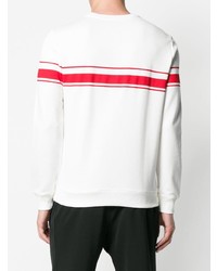 weißes horizontal gestreiftes Sweatshirt von A.P.C.