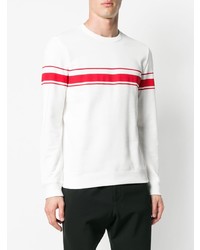 weißes horizontal gestreiftes Sweatshirt von A.P.C.