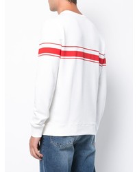 weißes horizontal gestreiftes Sweatshirt von A.P.C.