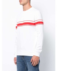 weißes horizontal gestreiftes Sweatshirt von A.P.C.
