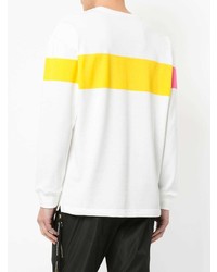 weißes horizontal gestreiftes Sweatshirt von GUILD PRIME