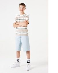 weißes horizontal gestreiftes T-Shirt mit einem Rundhalsausschnitt von GARCIA
