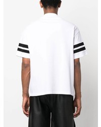 weißes horizontal gestreiftes T-Shirt mit einem Rundhalsausschnitt von Roberto Cavalli