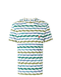 weißes horizontal gestreiftes T-Shirt mit einem Rundhalsausschnitt von Missoni Mare