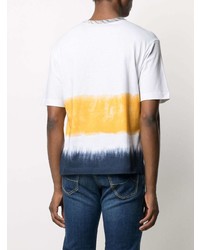 weißes horizontal gestreiftes T-Shirt mit einem Rundhalsausschnitt von Missoni