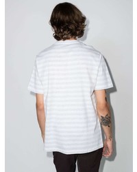 weißes horizontal gestreiftes T-Shirt mit einem Rundhalsausschnitt von Carhartt WIP