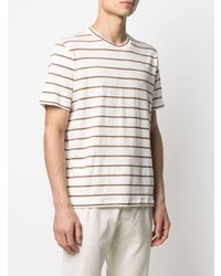 weißes horizontal gestreiftes T-Shirt mit einem Rundhalsausschnitt von Eleventy