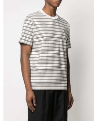 weißes horizontal gestreiftes T-Shirt mit einem Rundhalsausschnitt von Carhartt WIP