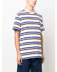 weißes horizontal gestreiftes T-Shirt mit einem Rundhalsausschnitt von Polo Ralph Lauren