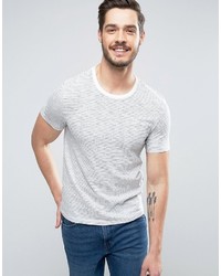 weißes horizontal gestreiftes T-shirt von Celio