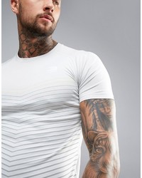 weißes horizontal gestreiftes T-shirt von Jack and Jones