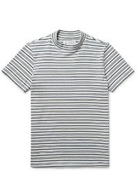 weißes horizontal gestreiftes T-shirt von Maison Margiela