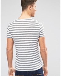 weißes horizontal gestreiftes T-shirt von Esprit