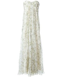 weißes Kleid mit Blumenmuster von Alexander McQueen