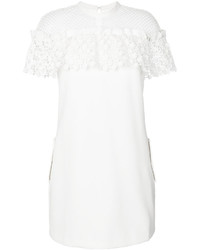 weißes Kleid mit Blumenmuster von Self-Portrait