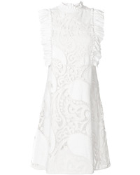 weißes Kleid mit Paisley-Muster