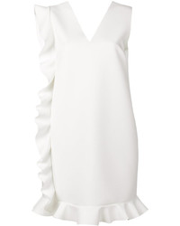weißes Kleid mit Rüschen von MSGM