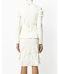 weißes Kleid mit Rüschen von Dsquared2