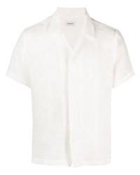 weißes Kurzarmhemd aus Netzstoff von Sandro