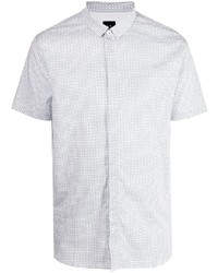weißes Kurzarmhemd mit Karomuster von Armani Exchange