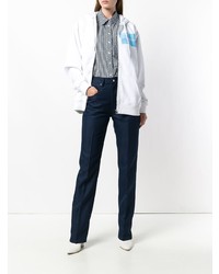 weißes Kurzarmhemd mit Karomuster von Calvin Klein Jeans