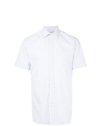 weißes Kurzarmhemd mit Karomuster von Gieves & Hawkes