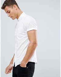 weißes Kurzarmhemd von ASOS DESIGN