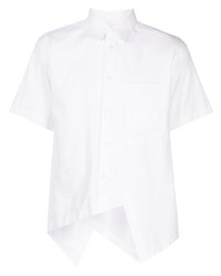 weißes Kurzarmhemd von Black Comme Des Garçons