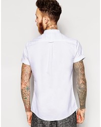 weißes Kurzarmhemd von Asos