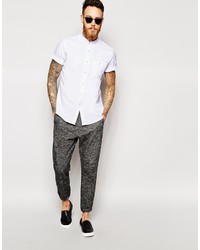 weißes Kurzarmhemd von Asos