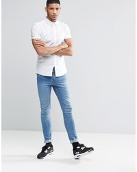 weißes Kurzarmhemd von Asos