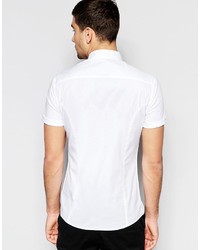 weißes Kurzarmhemd von Asos