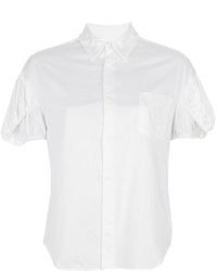 weißes Kurzarmhemd von Comme des Garcons