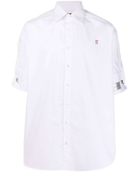 weißes Kurzarmhemd von Raf Simons