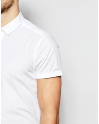 weißes Kurzarmhemd von Asos