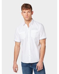 weißes Kurzarmhemd von Tom Tailor