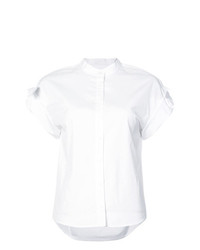 weißes Kurzarmhemd von Veronica Beard