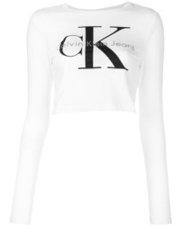 weißes kurzes Oberteil von CK Calvin Klein