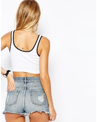 weißes kurzes Oberteil von Asos