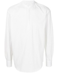 weißes Langarmhemd aus Seersucker von BOURRIENNE