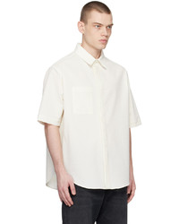 weißes Langarmhemd aus Seersucker von 424