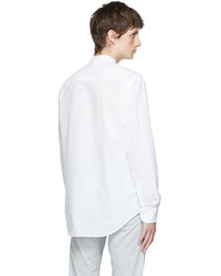 weißes Langarmhemd aus Seersucker von Giorgio Armani
