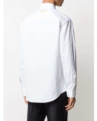 weißes Langarmhemd mit Argyle-Muster von DSQUARED2