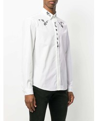 weißes Langarmhemd mit Blumenmuster von McQ Alexander McQueen